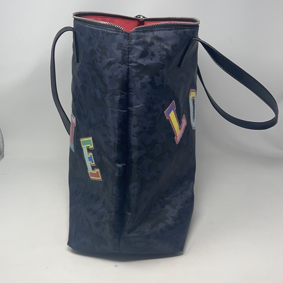 NEW Ellen Degeneres LOVE Black & Grey Nylon Tote Bag - Picture 11 of 12